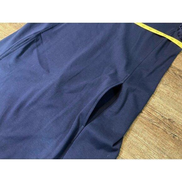 Lands End Shift Dress Crochet Cap Sleeve with Pockets Navy Blue Size 10 - Picture 5 of 8